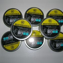 Lot de 8 boites de 500 plombs RWS MEISTERKUGELN Pistolet 4.50 mm - 0.45 g