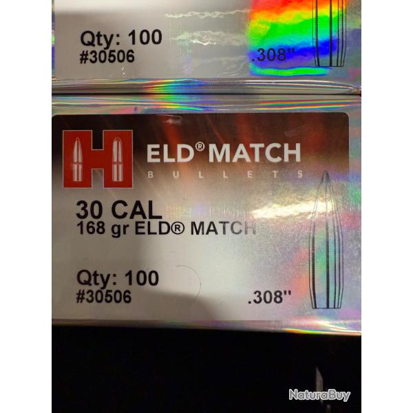 Ogive hornady ELD match 168gr