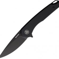 Couteau Eikonic Dromas Liner Lock Lame Acier D2 Stonewash Noire Manche G10 Noir IKVT EKC440BB