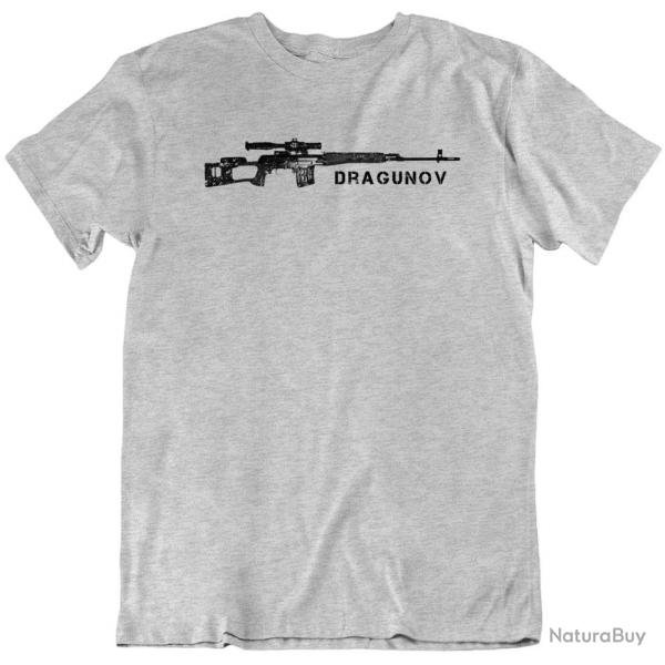 T-shirt fusil sniper sovitique Dragunov - Gris / S