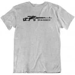 T-shirt fusil sniper soviétique Dragunov - Gris / XXL