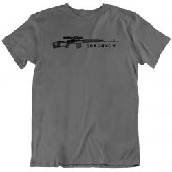 T-shirt fusil sniper soviétique Dragunov - Gris foncé / XL