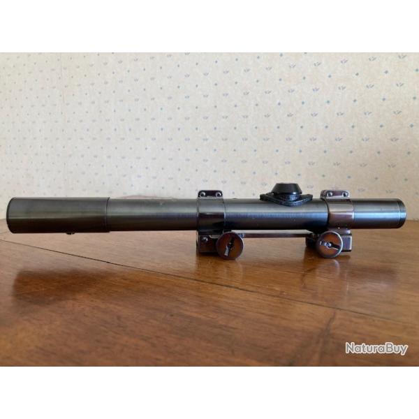 Lunette Tchecoslovaque  MEOPTA  malov 2,5 x avec  montage d'origine drivable pour rail de 16 mm