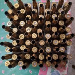 lot de douilles calibre 270 win tiré une fois en majorité 98 pieces