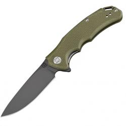 Couteau Artisan Cutlery Tradition Lame Drop Point Acier D2 Manche G10 Vert Linerlock IKBS ATZ1702PBG