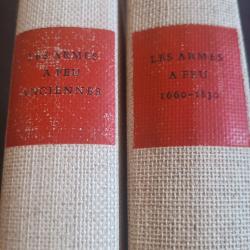 2 Livres armes a feu anciennes 1500-1660 et 1660-1830 impression 1964