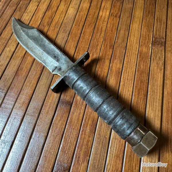 COUTEAU POIGNARD COMBAT SURVIE PILOT U.S ARMY PAR wWEYERSBERG KIRSCHBAUM & Co SOLINGEN