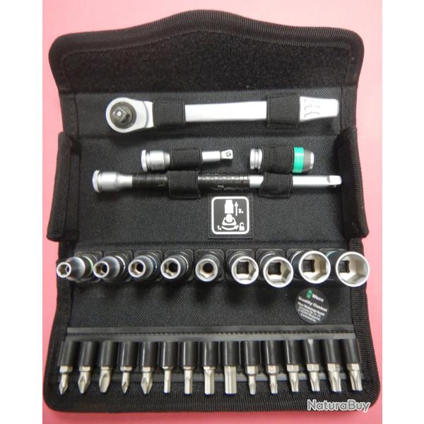 Wera 8100 SA 8 Jeu cliquet Zyklop Metal avec levier d'inversion,  carr 1/4", mtrique,