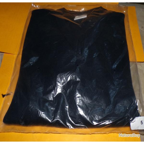 SAPEURS POMPIERS : PULLOVER NOIR TAILLE 5 , FABRICATION FRANCAISE 50% LAINE ,   ETAT NEUF  VOIR PHOT