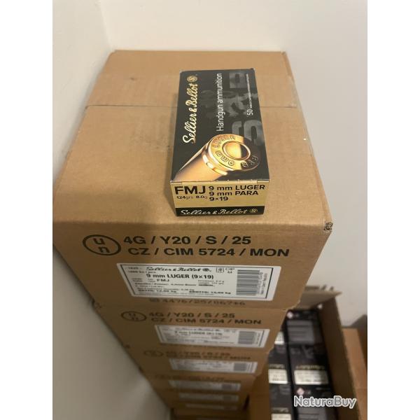 Munitions Sellier&Bellot 9x19 PARA 124gr x50