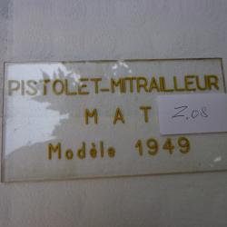 PLAQUE EN PLEXIGLAS DU PM MAT 49 - Z08