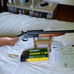 Carabine HARRINGTON & RICHARDSON à un coup calibre 35 Whelen, état neuf, jamais utilisée.