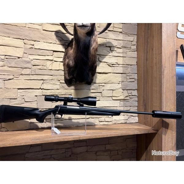 Carabine  verrou BROWNING X-BOLT CAL 270 WIN + SILENCIEUX HAUSKEN ET LUNETTE NIKKOSTIRLING 3-12X56