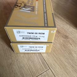 Sologne Klassic Subsonique 7-08 Remington 37 munitions 175gr