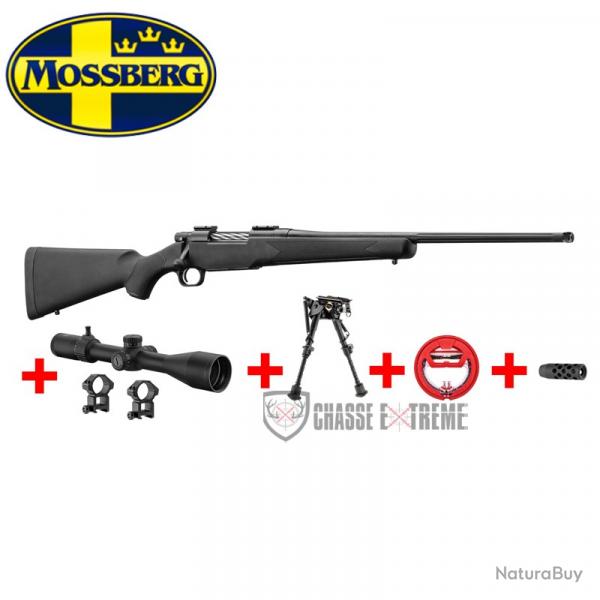 Pack TLD - Carabine MOSSBERG Patriot 308 Win + Lunette 6-24x50 + Bipied + Cordon de Nettoyage