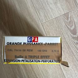 14 munitions GPA Sologne 7-08 Rem 150gr