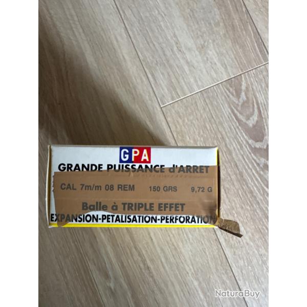 14 munitions GPA Sologne 7-08 Rem 150gr