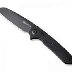 Couteau Sencut KYRIL lame pied de mouton acier 9Cr18MoV finition « blackwash » + pochette