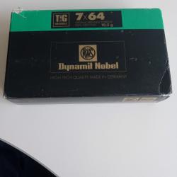 DEUX boites CARTOUCHES RWS DYNAMIT NOBEL Brenneke 7x64 TIG 10,5g/162grs