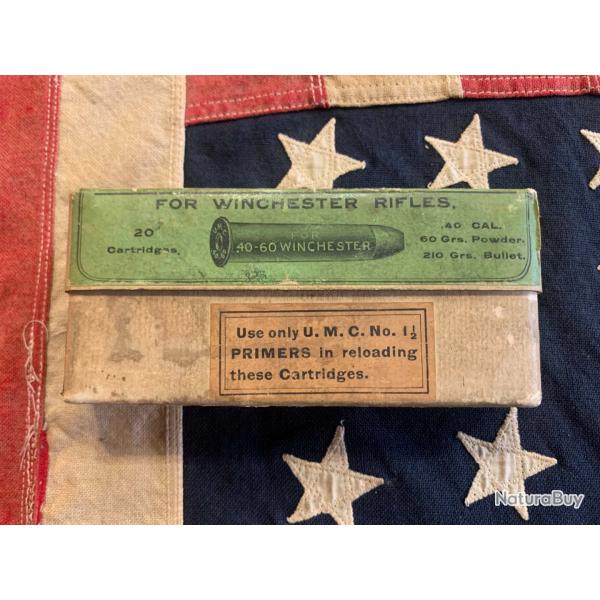 Boite de cartouches d'origine calibre 40-60 Winchester