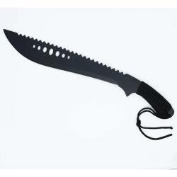 Machette Jungle lame acier inox 420 noire 36cm + étui nylon