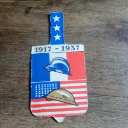 insigne cartonné  france / usa  1917-1937
