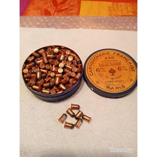 Cartouches simple culot balle ronde 6mm Cartoucherie franaise