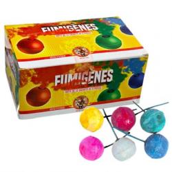 Boîte de 12 paquets de 6 fumigènes "Couleur assorties" - Le Tigre
