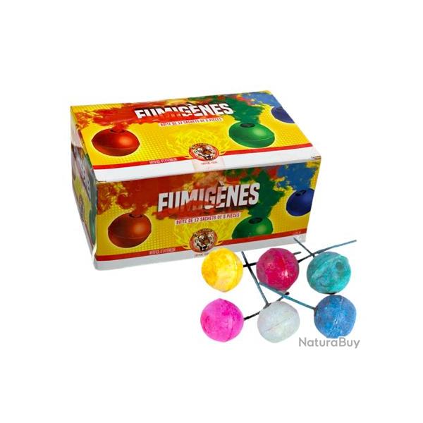 Bote de 12 paquets de 6 fumignes "Couleur assorties" - Le Tigre