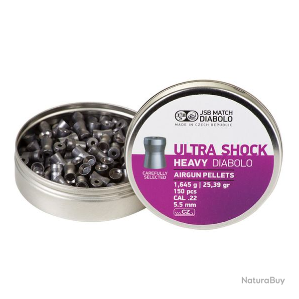 Bote de 150 plombs JSB Ultra Shock - Cal. 5.5