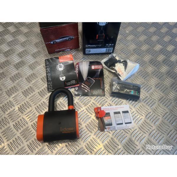 antivol u cadena iclose maggi sra 66 x 44 mm connecte alerte smartphone moto velo voiture porte bloc