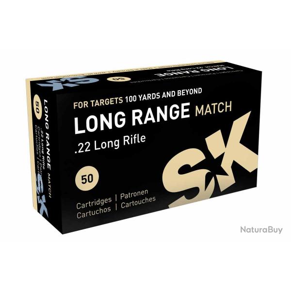 Cartouches SK LONG RANGE MATCH - Calibre 22LR - Boite de 50 units
