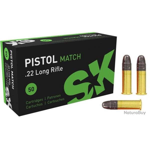 Cartouches SK PISTOL MATCH - Calibre 22LR - Boite de 50 units