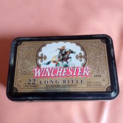 Boîte en tôle Winchester avec 1 boite de 50 cartouches 22 Auto.RStandard velocity.22 vitesse standar