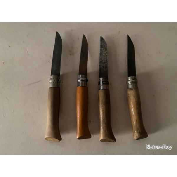 Vends un lot de 4 opinels numro 8