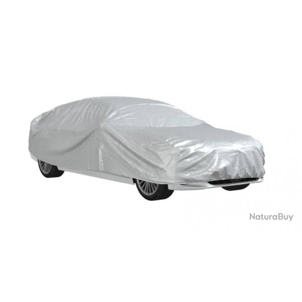 Housse de voiture berline argente M en PEVA - Protection extrieure complte et anti-rsine