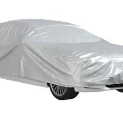 Housse de voiture XL argentée en PEVA avec sangles - Protection complète pour berline