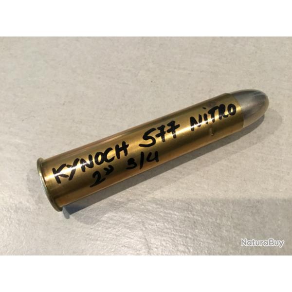 Cartouche 577  NITRO EXPRESS KYNOCH 2pouces 3/4 ogive cupronickel