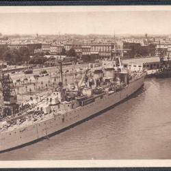 CPA - Marine Militaire - Port Autonome De Bourdeaux - Croiseur devant les Quinconces N°3433