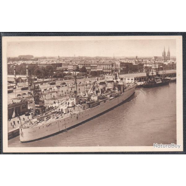 CPA - Marine Militaire - Port Autonome De Bourdeaux - Croiseur devant les Quinconces N3433