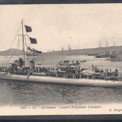 CPA - Marine Militaire - La " Sarbacane " Contre - Torpilleur descadre N°3678