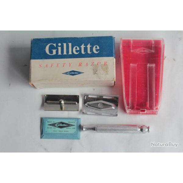 GILLETTE Ancien rasoir Safety razor Set N24