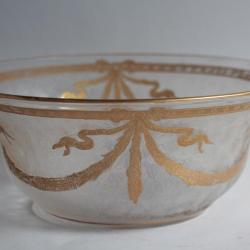 SAINT LOUIS Coupe cristal givré et doré
