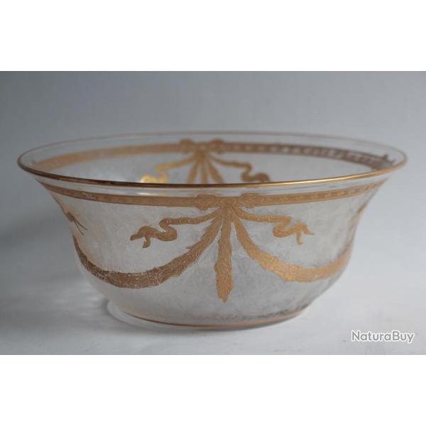 SAINT LOUIS Coupe cristal givr et dor