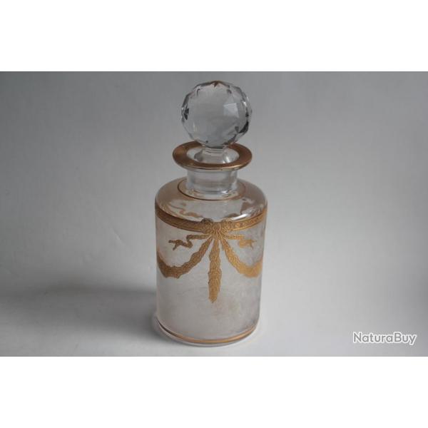 SAINT LOUIS Flacon cristal givr et dor