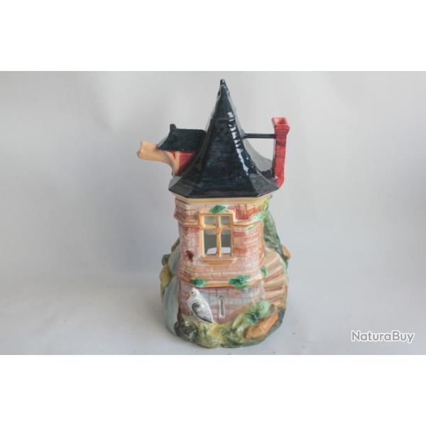 Ancienne Tisanire porcelaine Moulin alsacien