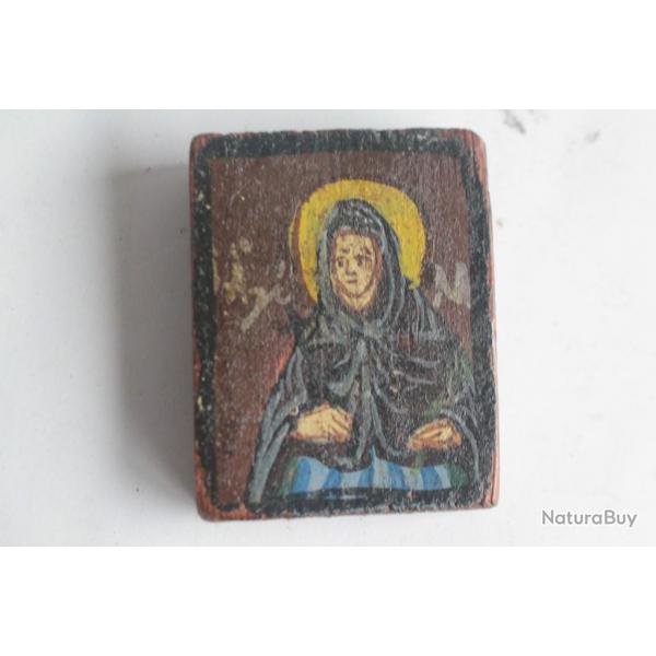 Ancienne Icne miniature orthodoxe Vierge