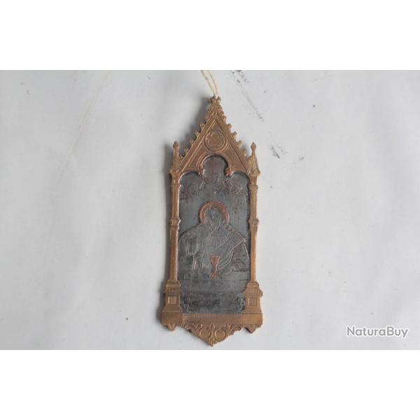 Icne Reliquaire Jsus et Saint Jean gravure sur cuivre Reberg 1902