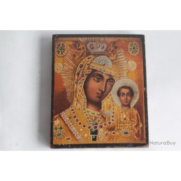 Ancienne Icne orthodoxe Russe Notre-Dame de Kazan