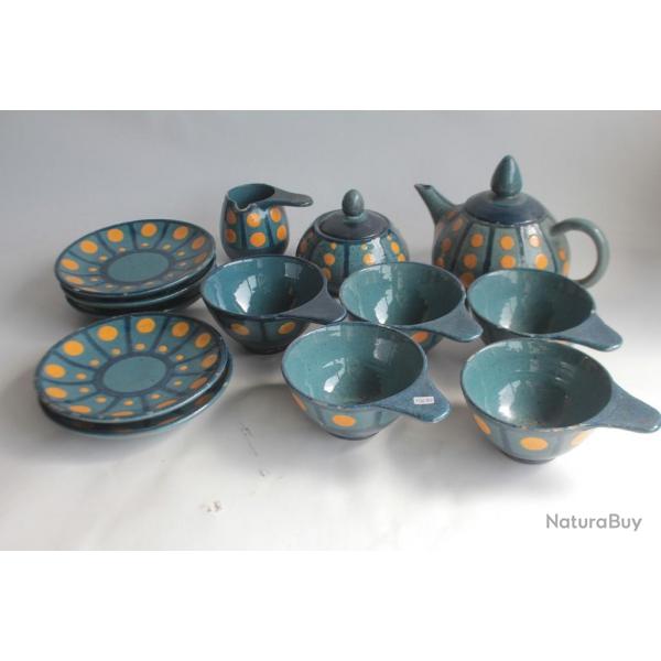 Service  th cramique Paul JACQUET Savoie Poterie Art dco